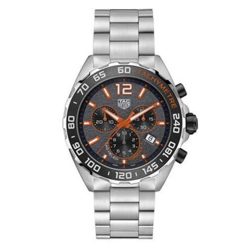 TAG Heuer Formula 1 Chronograph Quartz Stainless Steel / Grey - Orange / Bracelet